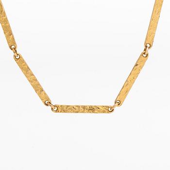 Björn Weckström, a 14K gold 'Lapland booms' necklace for Lapponia 1969.