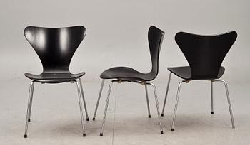 STOLAR, 6 st, "Sjuan", Arne Jacobsen, Fritz Hansen.