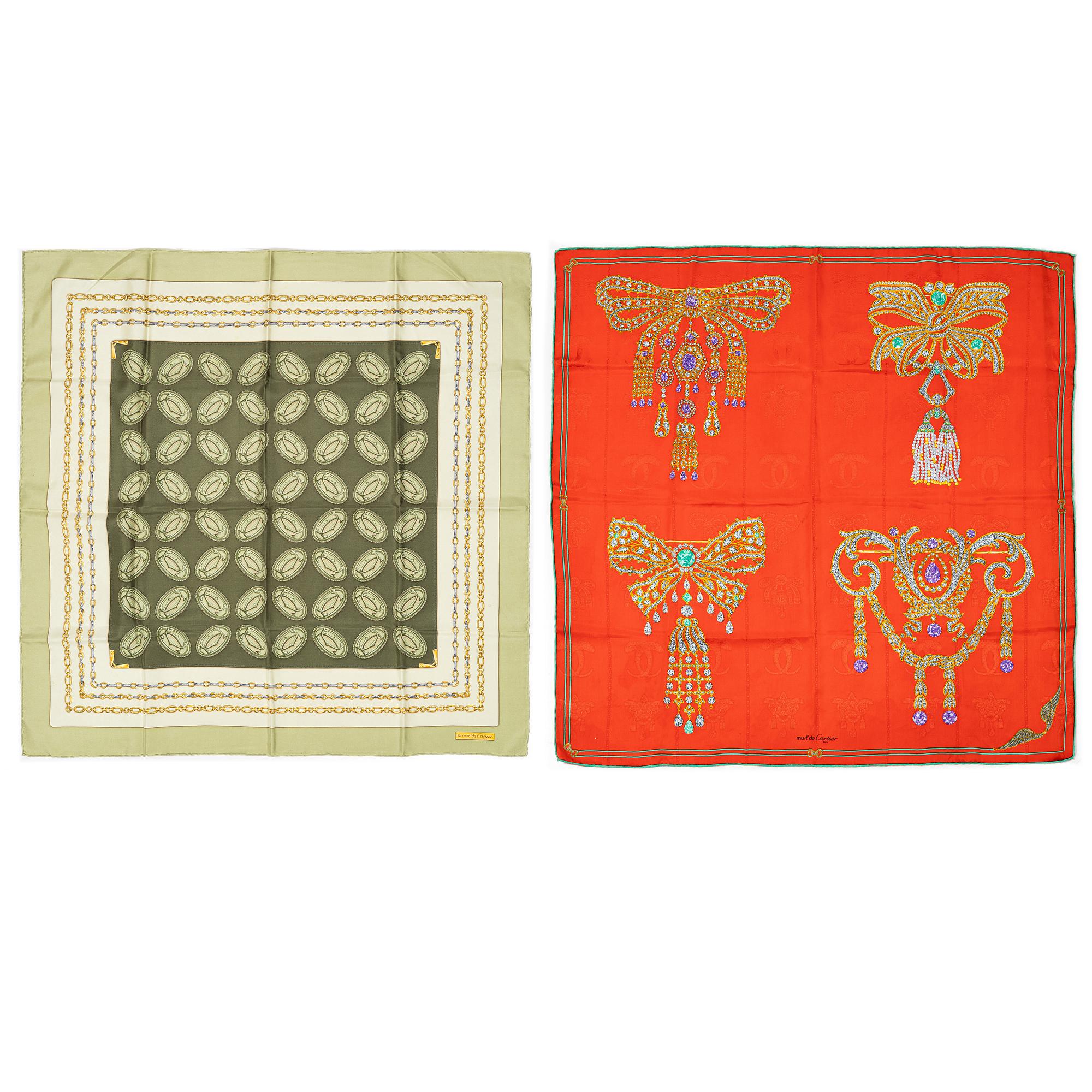 Cartier, scarves, 2 pcs.