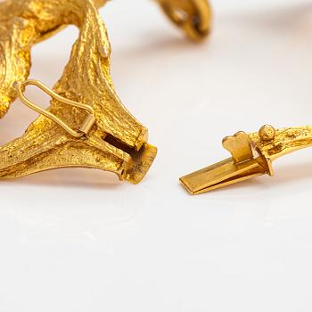 Helky Juvonen, Armband, 14K guld. Westerback, Helsingfors 1972.