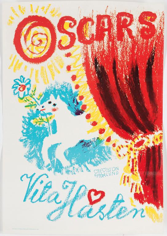 OLLE OLSSON-HAGALUND, posters/utställningsaffisher, 8 st.