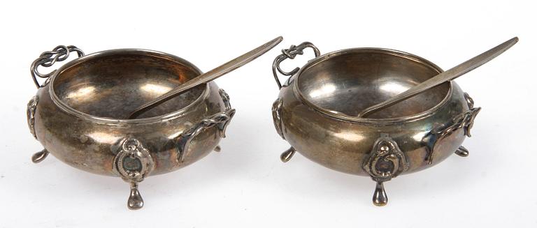 PARTI SILVER, 6 delar, bl a Georg Jensen, 1900-tal. Tot. v. 225 g.