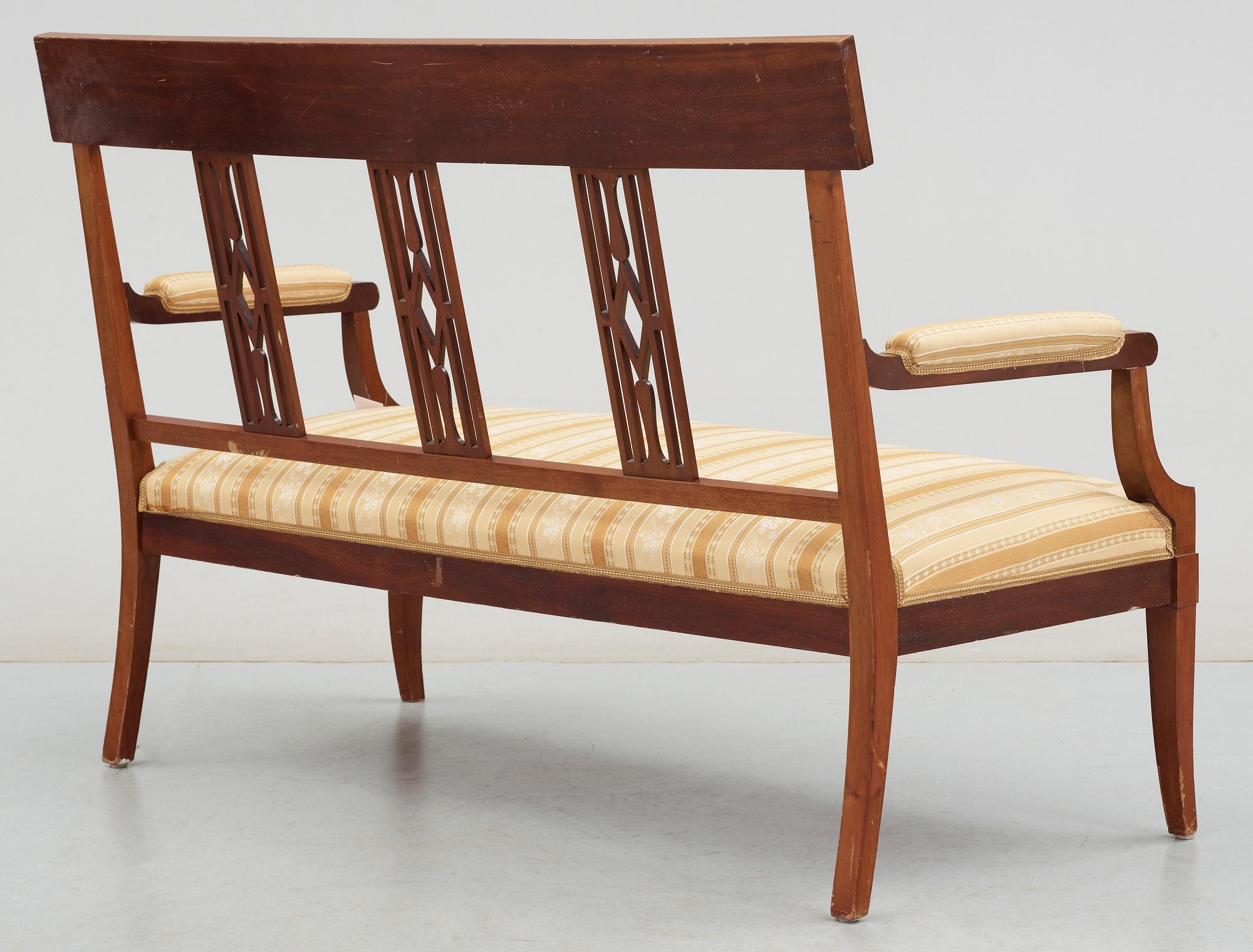 SALONGSGRUPP, 6 delar, empire-stil, 1900-talets början.