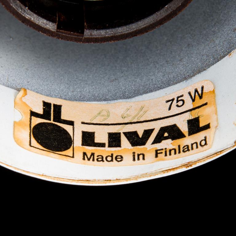 KATTOVALAISIMIA, 3 kpl, Lival, 1970-luku. Varjostimen korkeus 17 cm.
