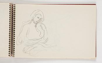 Lotte Laserstein, 10 små skissblock med teckningar.