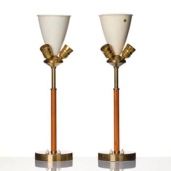 Bertil Brisborg, & Åke Hultgren (Sweden 1931-2013), a pair of table lamps, model "2043", Nordiska Kompaniet 1940-50s.