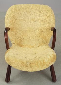 FÅTÖLJ, "Clam Chair" / "Muslinge", Philip Arctander, tillskriven, 1940/50-tal.