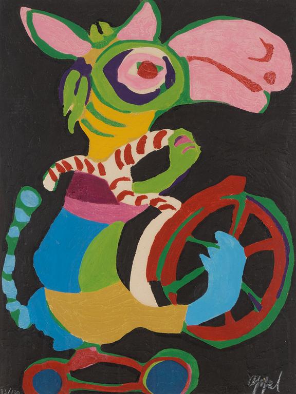 Karel Appel, carborundum etsning, signerad 83/130.