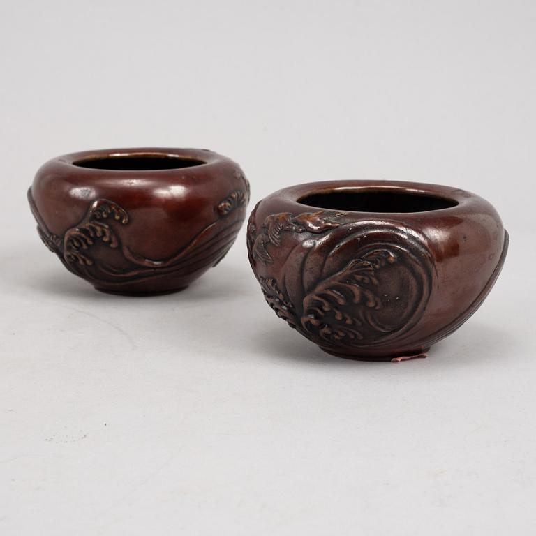 A pair of Japanese censers, circa 1900.