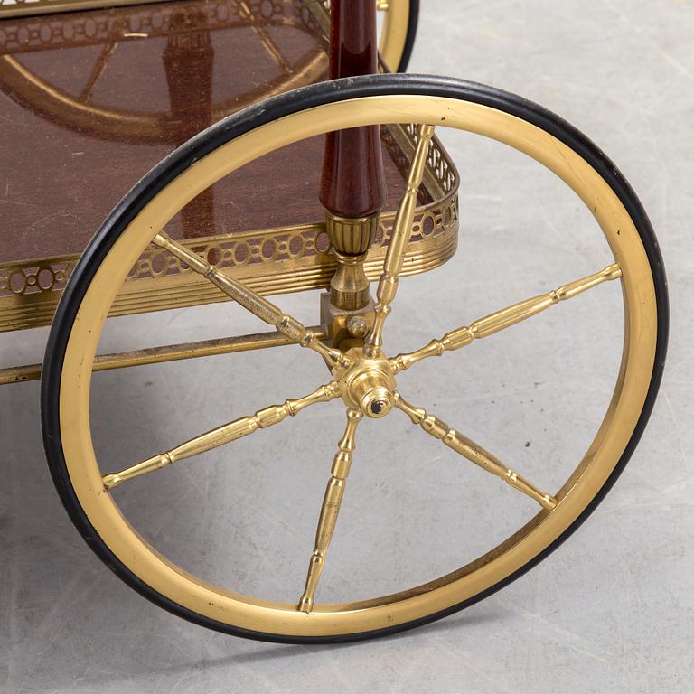 A brass serving trolley, 1960s / 70s.