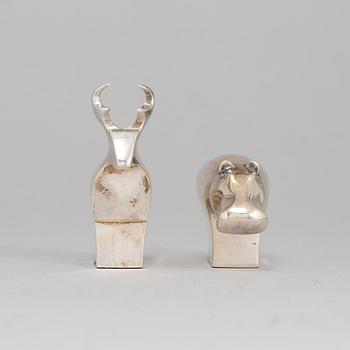 Two silver plated figurines, incl. Gunnar Cyrén, Dansk Designs, Japan.