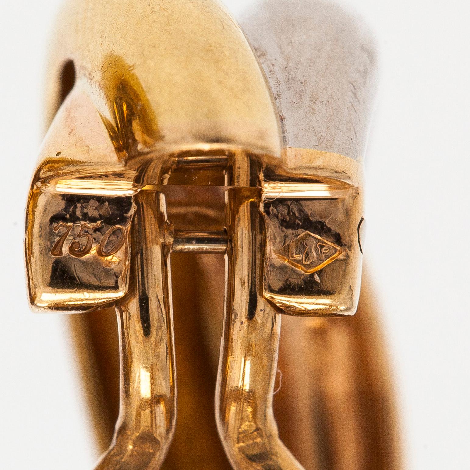 Cartier, earrings, "Trinity", 18K gold in three colours.