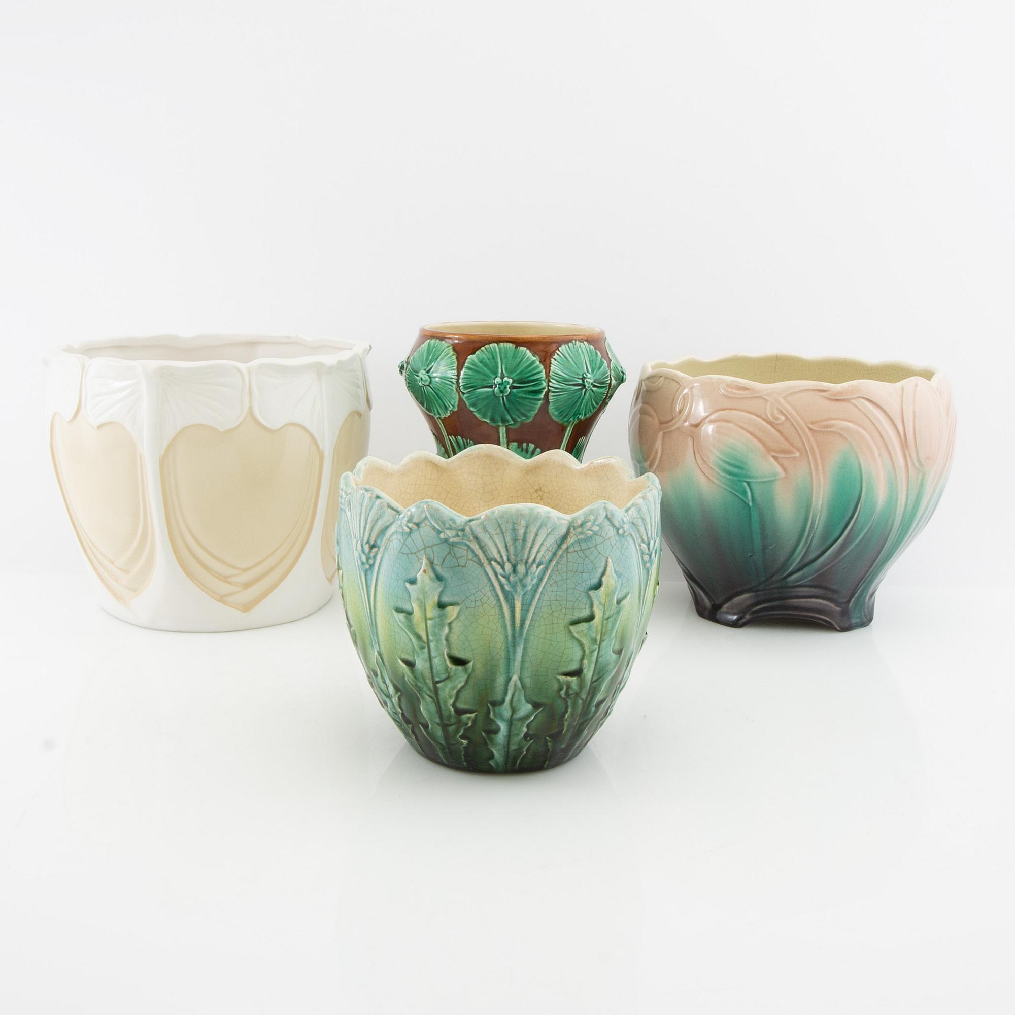 Outer porcelain 3+1 pcs Jugend Rörstrand early 20th century stoneware.