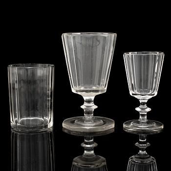 25 glasses, first half of the 20th century.