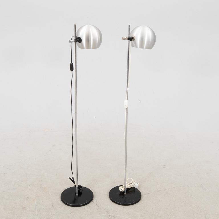 A pair of Heimi steel 1970s floor lamps.