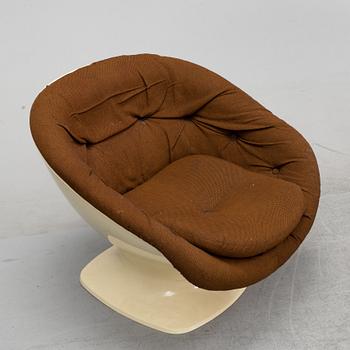 Team Tillberg, a pair of easy chairs, model 'Apollo' Overman AB, Tranås, Sweden 1970's.