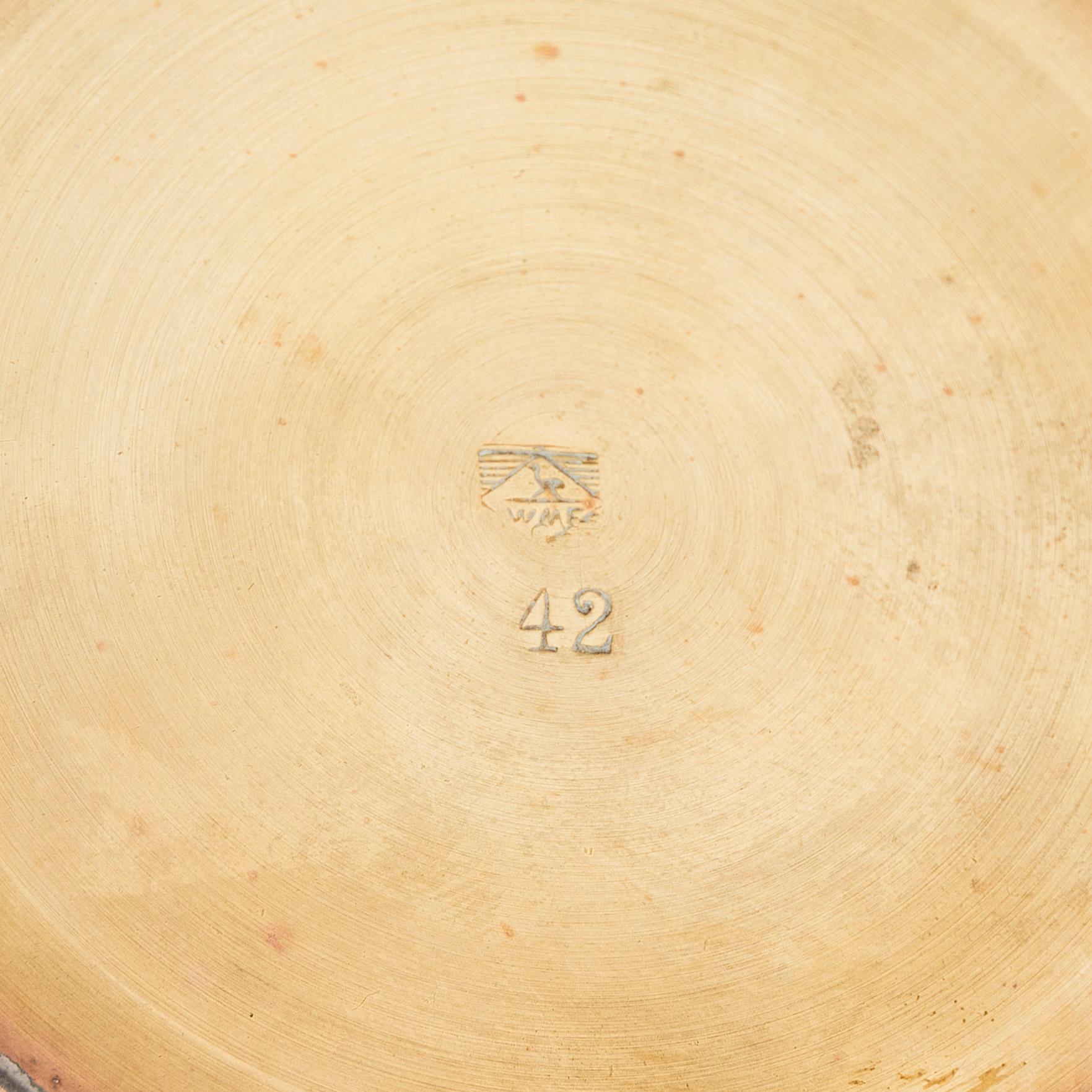 Glöggkanna med rechaud, WMF, Württembergische Metallwarenfabrik, tidigt 1900-tal.