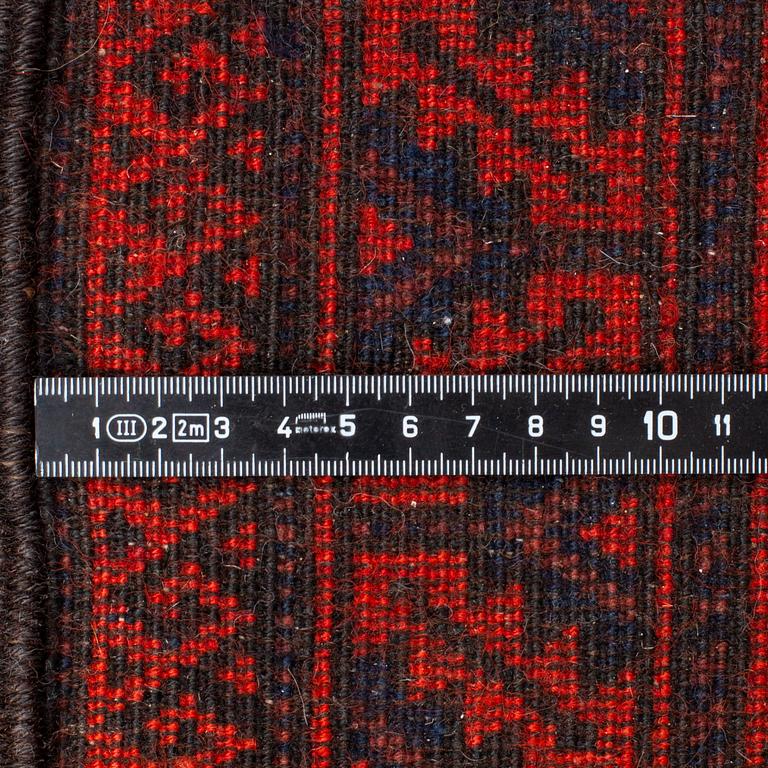 MATTO, a semi-antique Baluch, ca 210 x 110,5 cm (plus flat weave at the ends).