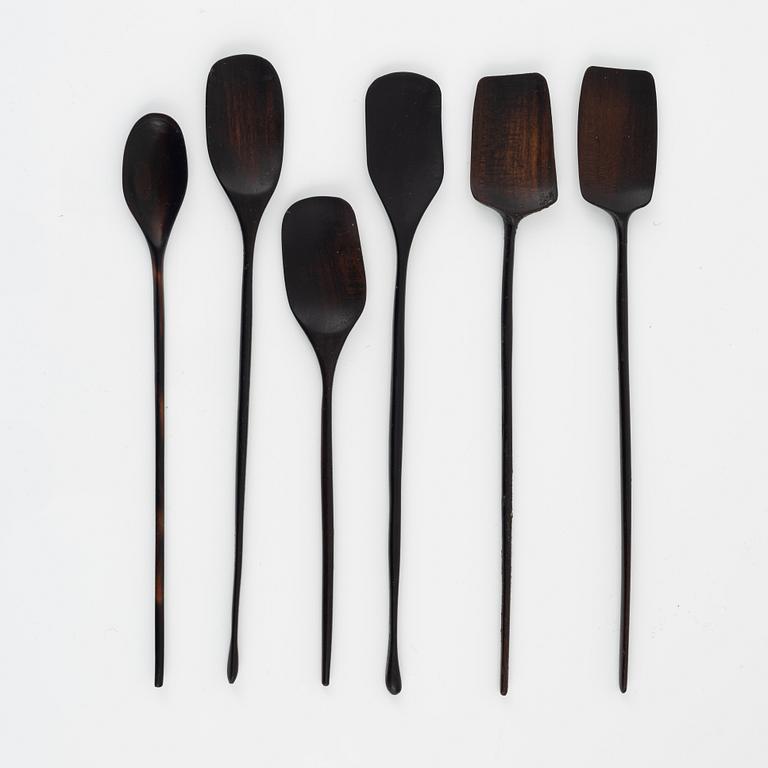 Magnus Ek, a set of six wood spoons for Oaxen Krog.