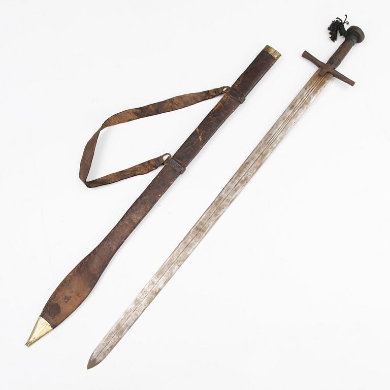 A Sudanese Kaskara sword, 1800/1900s.