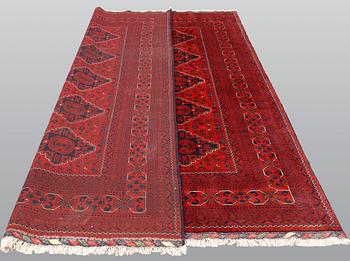 Matta, Afghan, sk Khan Mohammadi, ca 280 x 200 cm.