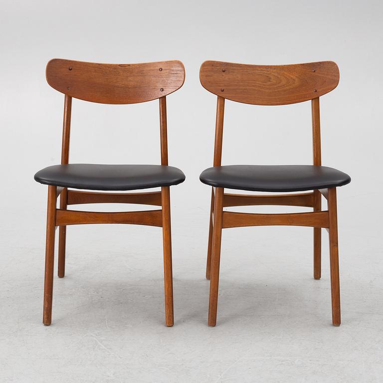 Chairs, 8 pcs, Denmark, 1950s/60s.