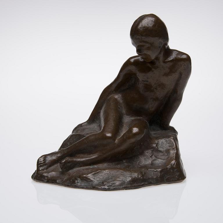 JOHANNES HAAPASALO, skulptur, brons, signerad och daterad 1917.