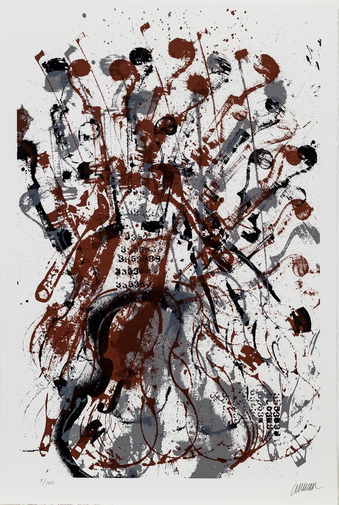 Arman (Armand Pierre Fernandez), Folder, 3 sheets, "Trio A Cordes".