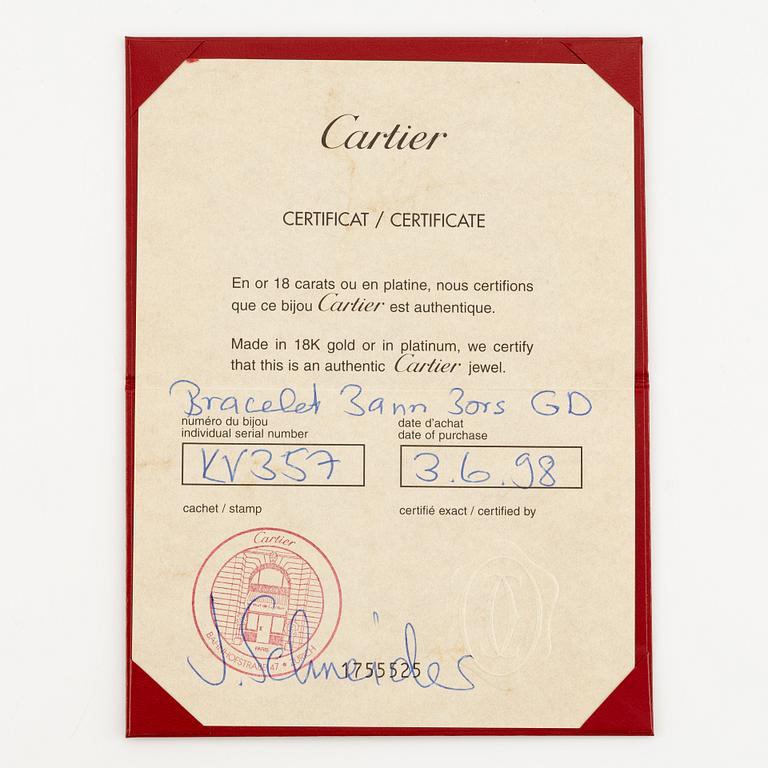 A Cartier bracelet "Trinity" 18K gold in three colours.