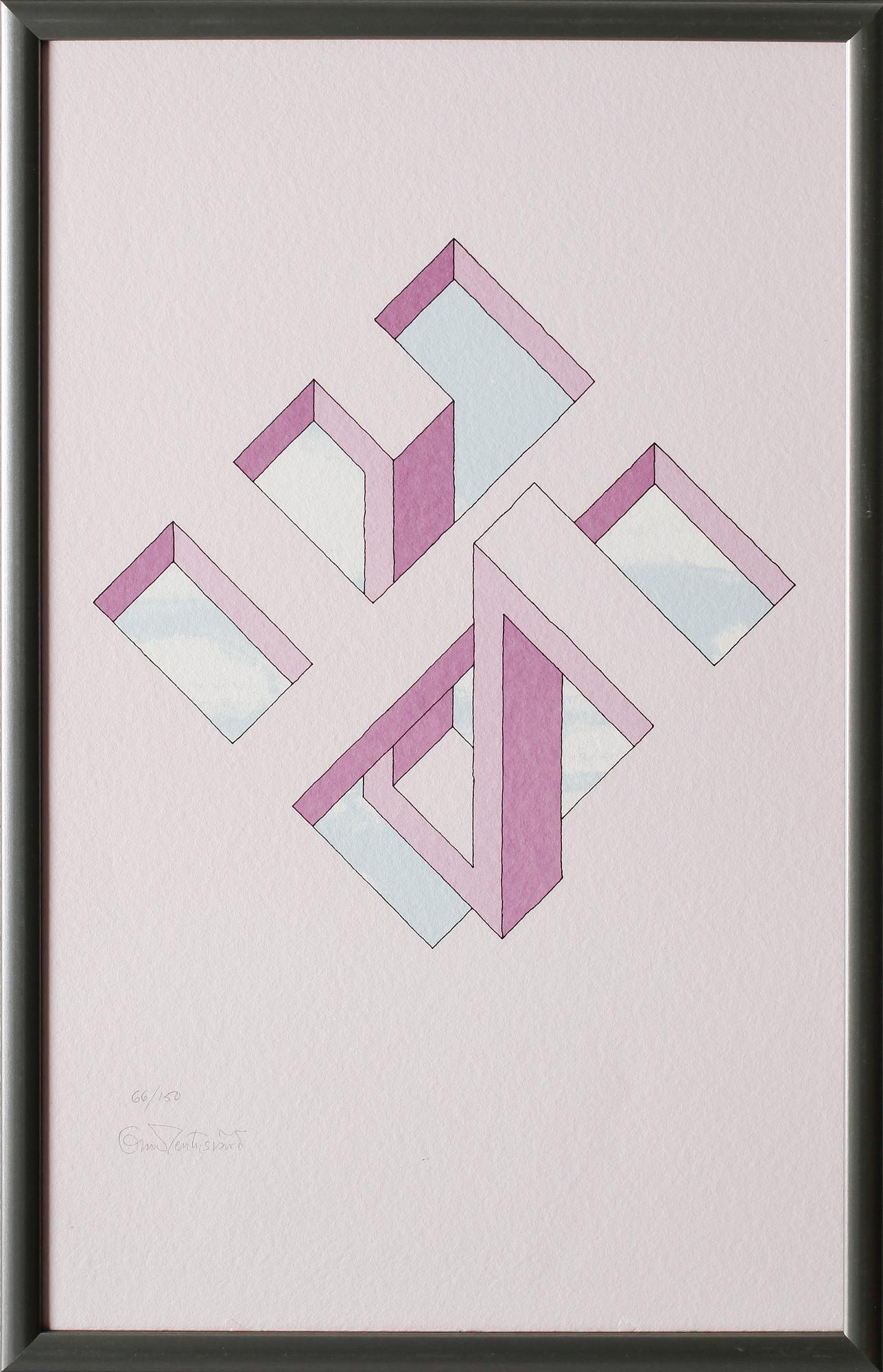 OSCAR REUTERSVÄRD, färglitografier, 2 st, signerade och numrerade 66/150.