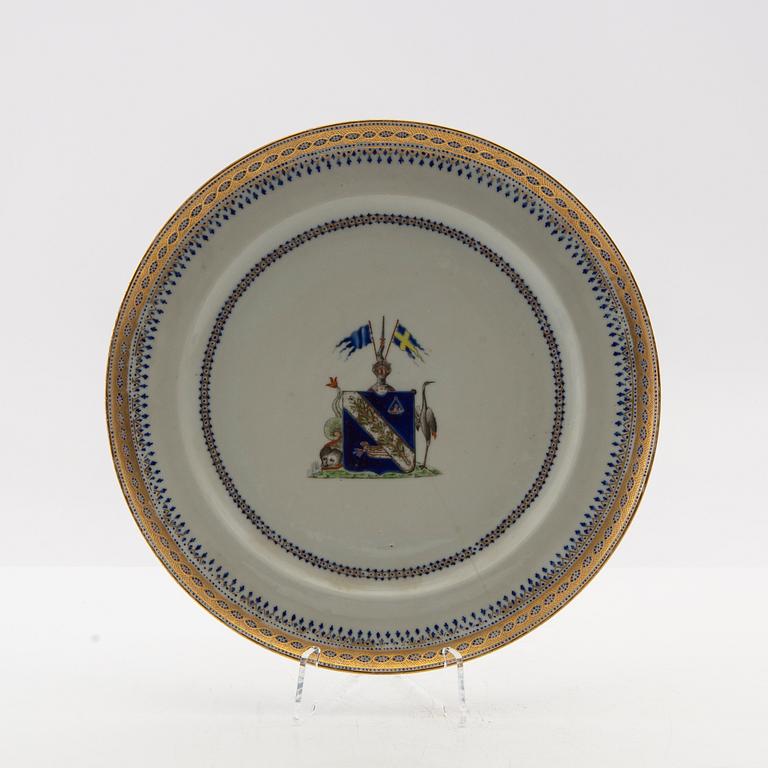 Plates, 6 pieces, Jiaqing period (1795-1820), porcelain.