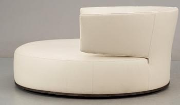 An Antonio white leather 'Amoenus' sofa by Maxalto, B& B Italia.