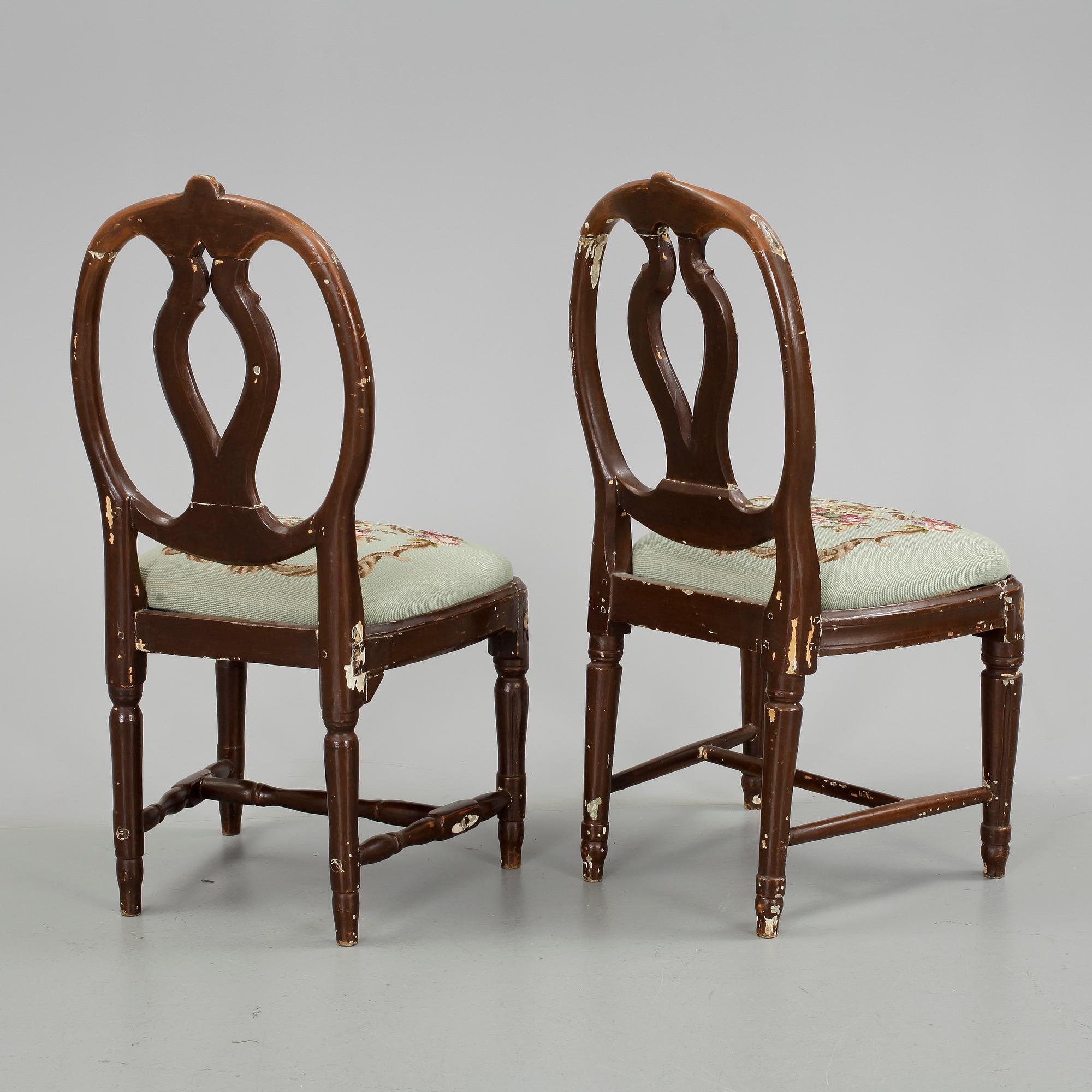 STOLAR, 2 st, gustavianska, 1700/1800-tal.