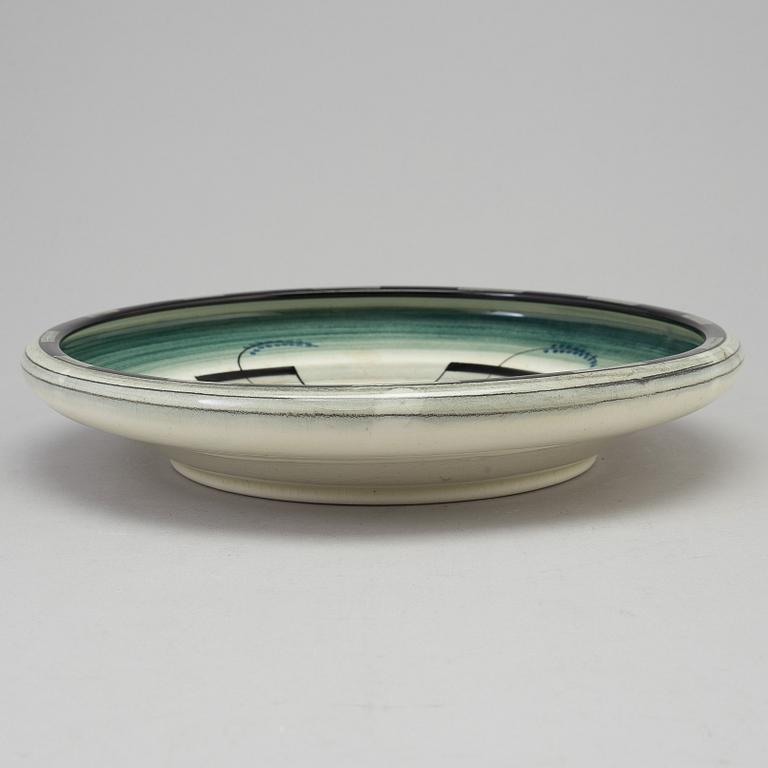 ILSE CLAESSON, a creamware dish from Rörstrand, signed I.C.