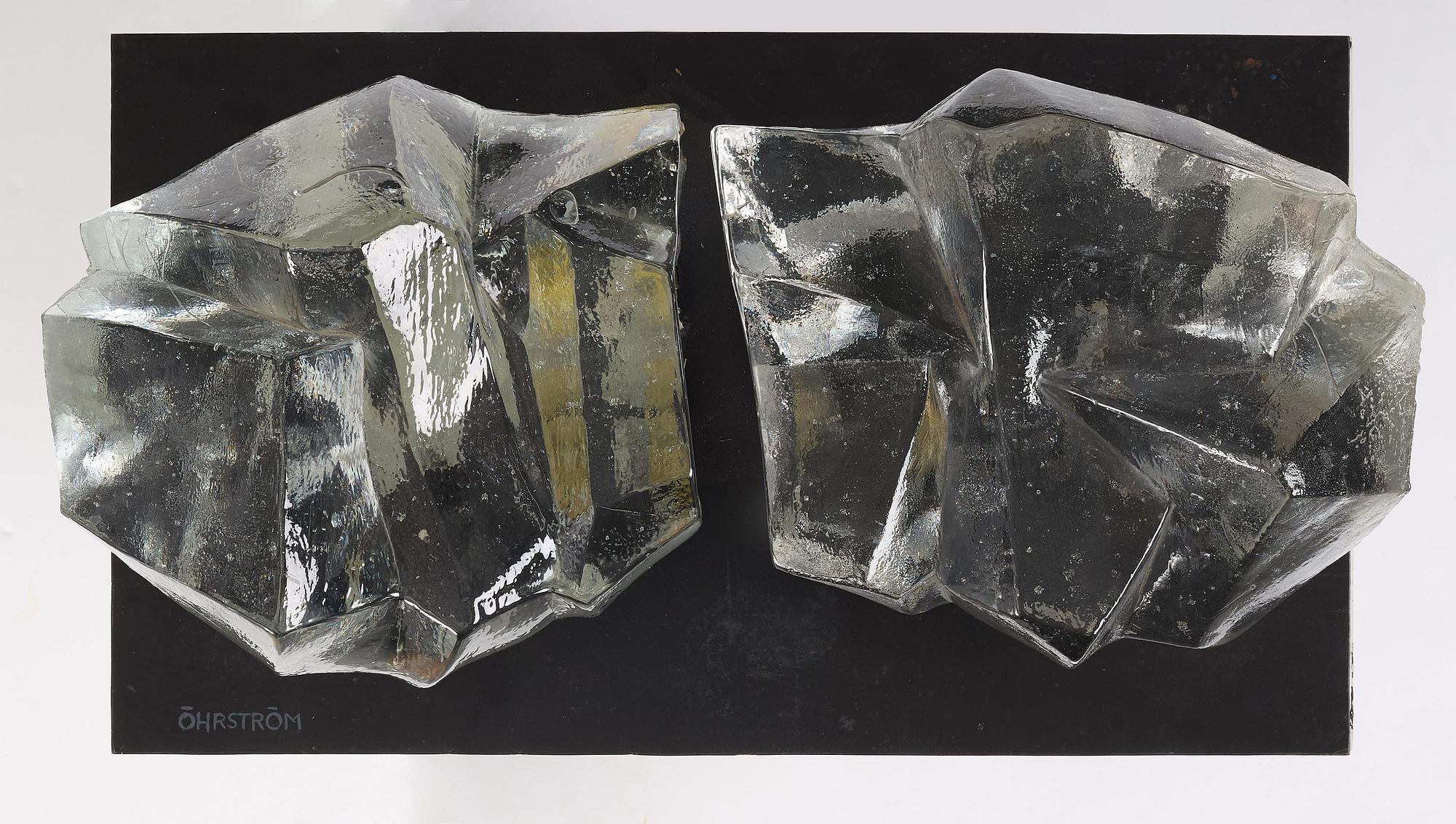 Edvin Öhrström, a cast glass sculpture, Lindshammar Glassworks, 1976, ed. 1/9.