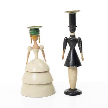 A rare pair of candle holders, Boet, Gothenburg, 1920s-30s.