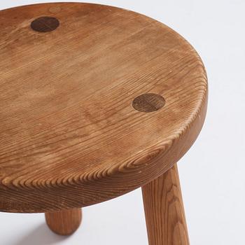 Axel Einar Hjorth, a "Skoga" stained pine stool, Nordiska Kompaniet 1930s.