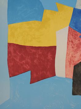 Serge Poliakoff, "Composition bleue, jaune et rouge".