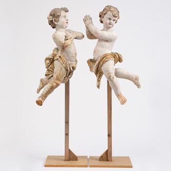 Skulpturer ett par ca år 1700, troligen Tyskland, Barock.