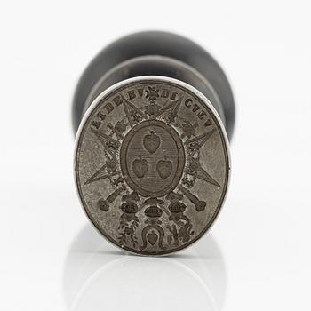 A seal for the comital line of Ribbing (no. 98), late 18th century.