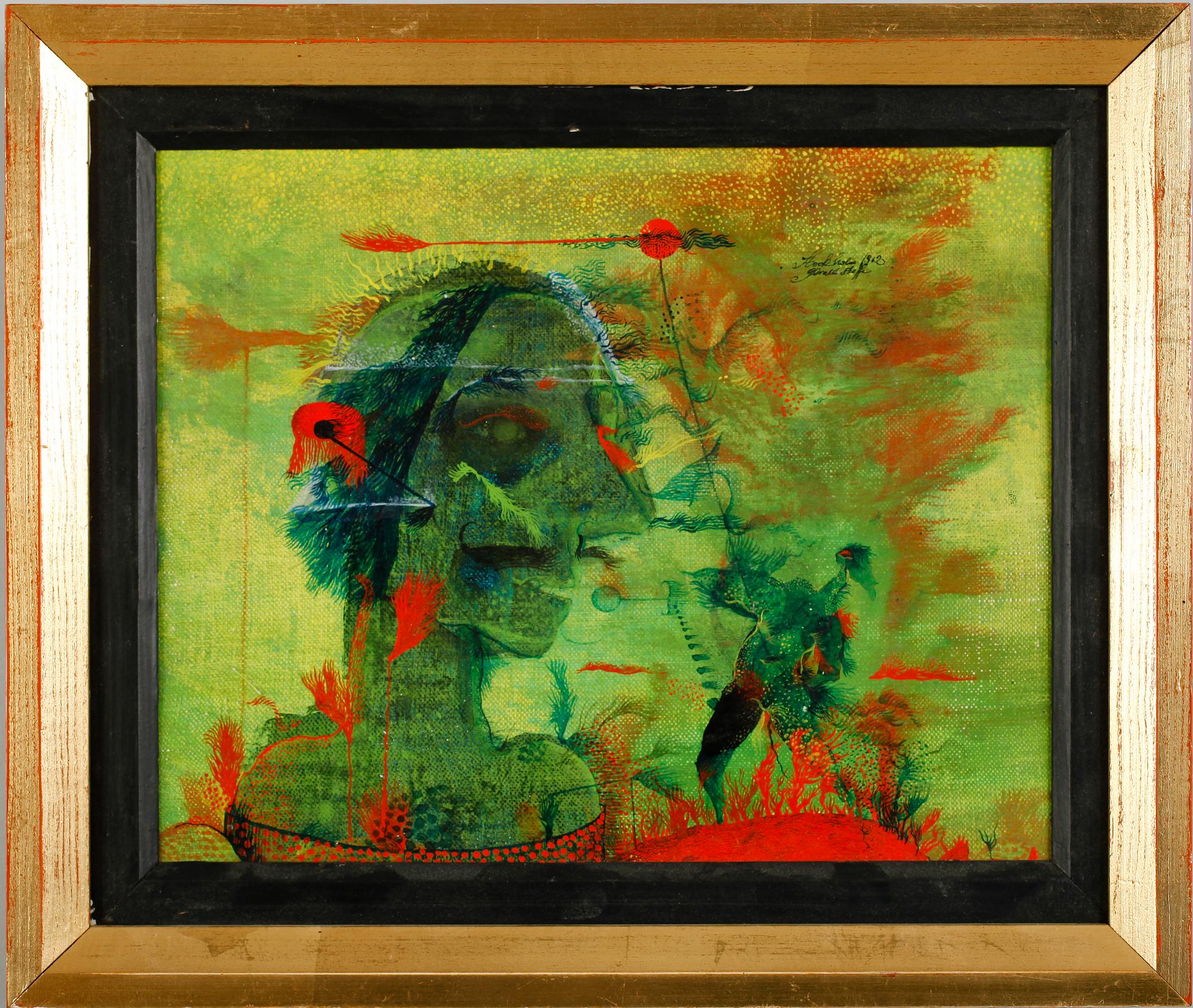 GERALD STEFFE, akryl på duk, sign och dat Stockholm 1962.