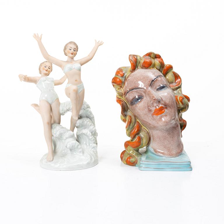 Figurines, 6 pieces, porcelain, including Schaubach Kunst, 20th century.