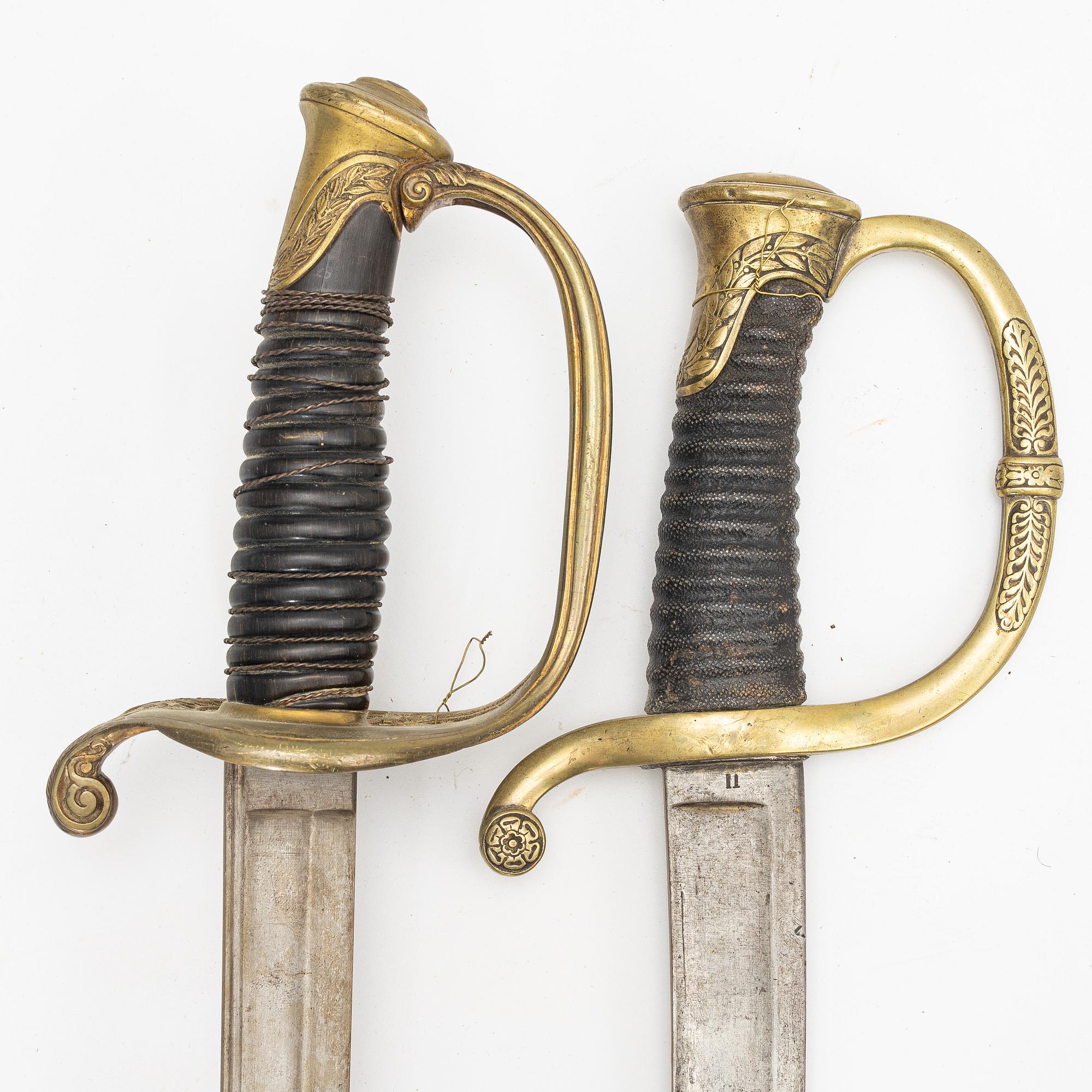 Two French sabres,  early 19th century.