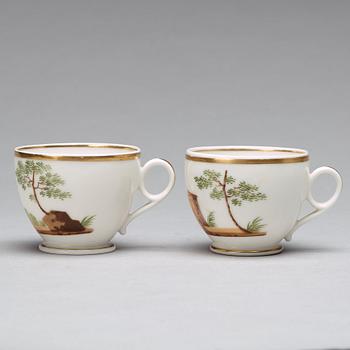 KAFFE och TESERVIS, 18 delar, porslin. Frankrike, Empire, tidigt 1800-tal.