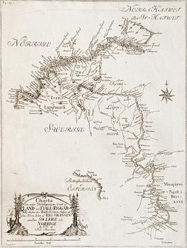 74. A MAP OF THE BORDER BETWEEN NORWAY AND SWEDEN.