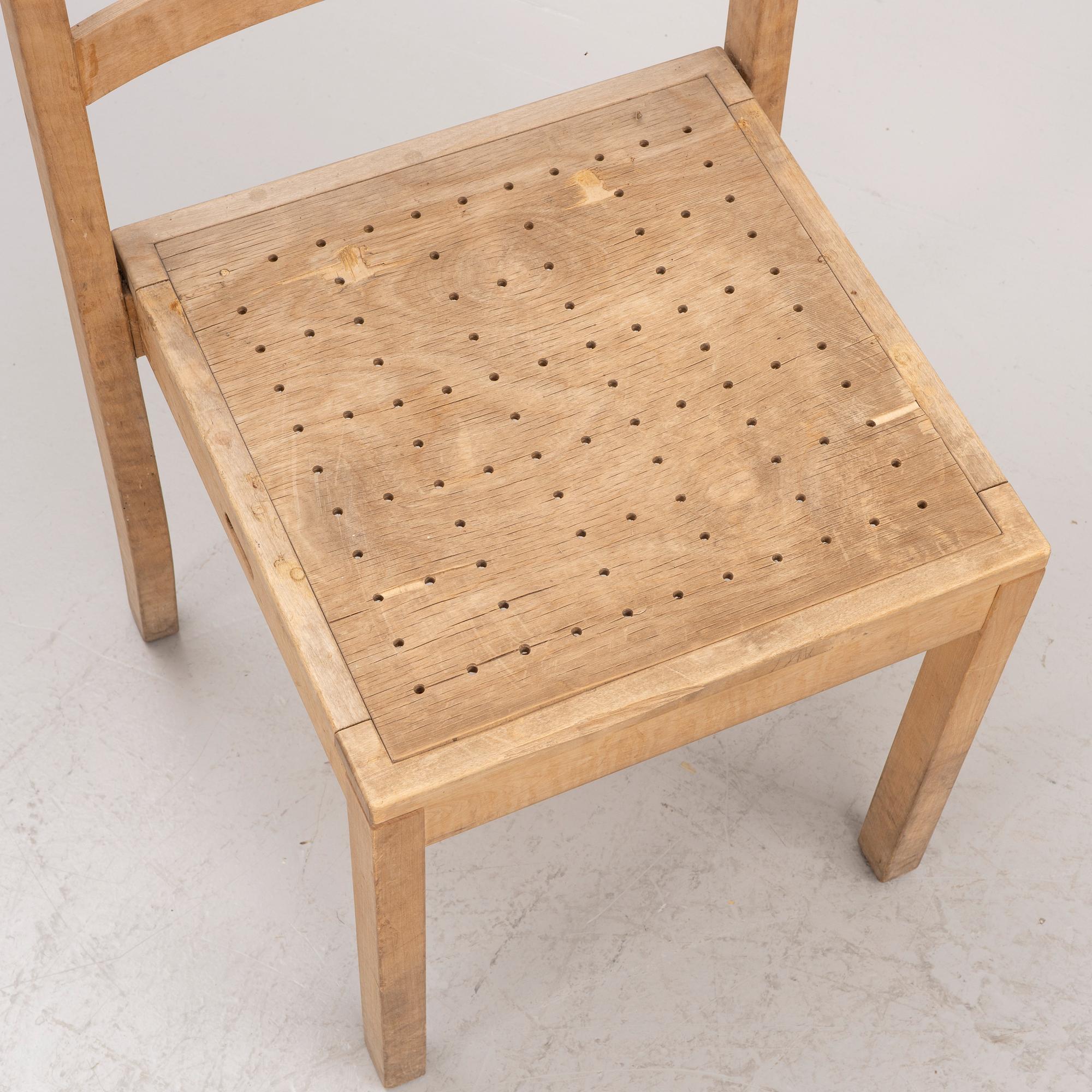 Ella Öström, a set of six chairs, for St. Thomas Church, Vällingby, 1960.