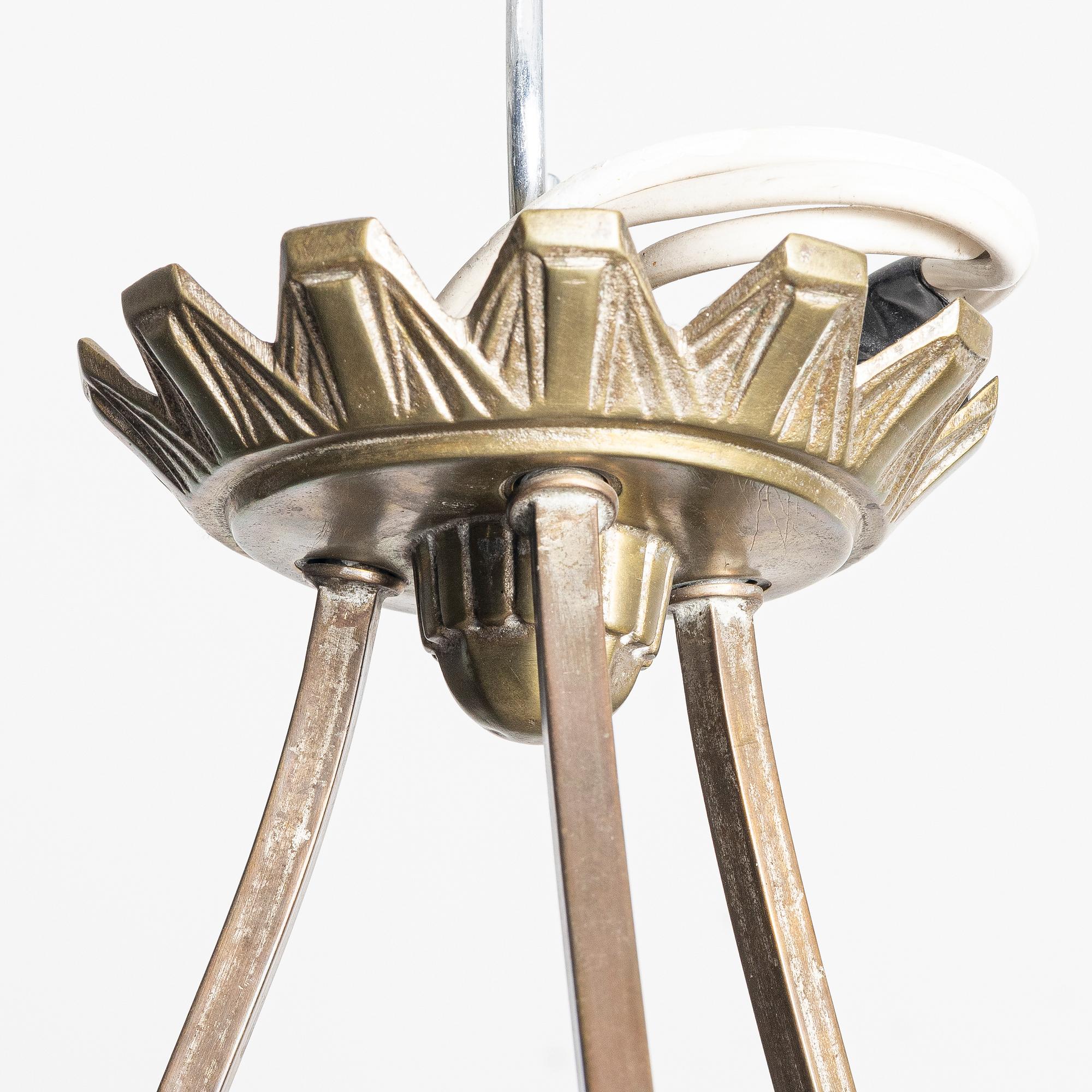 An Art Deco ceiling lamp, France, 1920s.