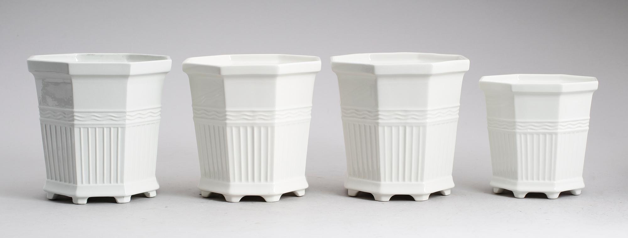 YTTERFODER, 4 st, porslin, "Waldemarsudde", Gustavsberg.