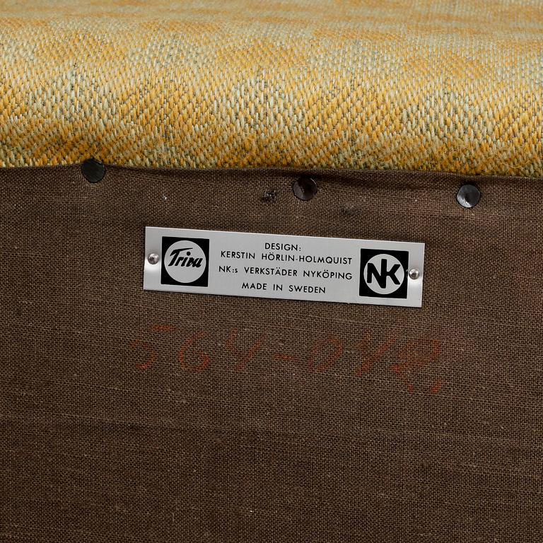 FÅTÖLJER, ett par, "Lilla Adam", Kerstin Hörlin-Holmquist, Nordiska Kompaniets verkstäder, Nyköping, 1950-tal.