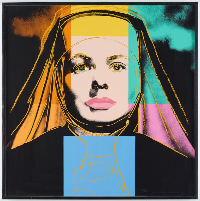 Andy Warhol, "The Nun", from; "Three portraits of Ingrid Bergman".